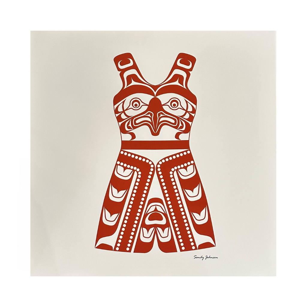 Print - Thunderbird Red Dress Sandy Johnson