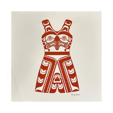 Print - Thunderbird Red Dress Sandy Johnson