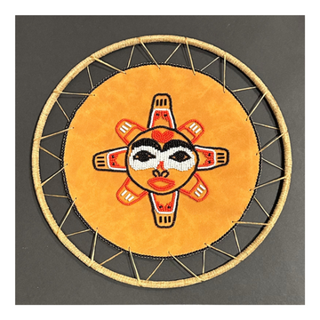 Beaded Wall Art - Sun - 14" framed Carey Walker