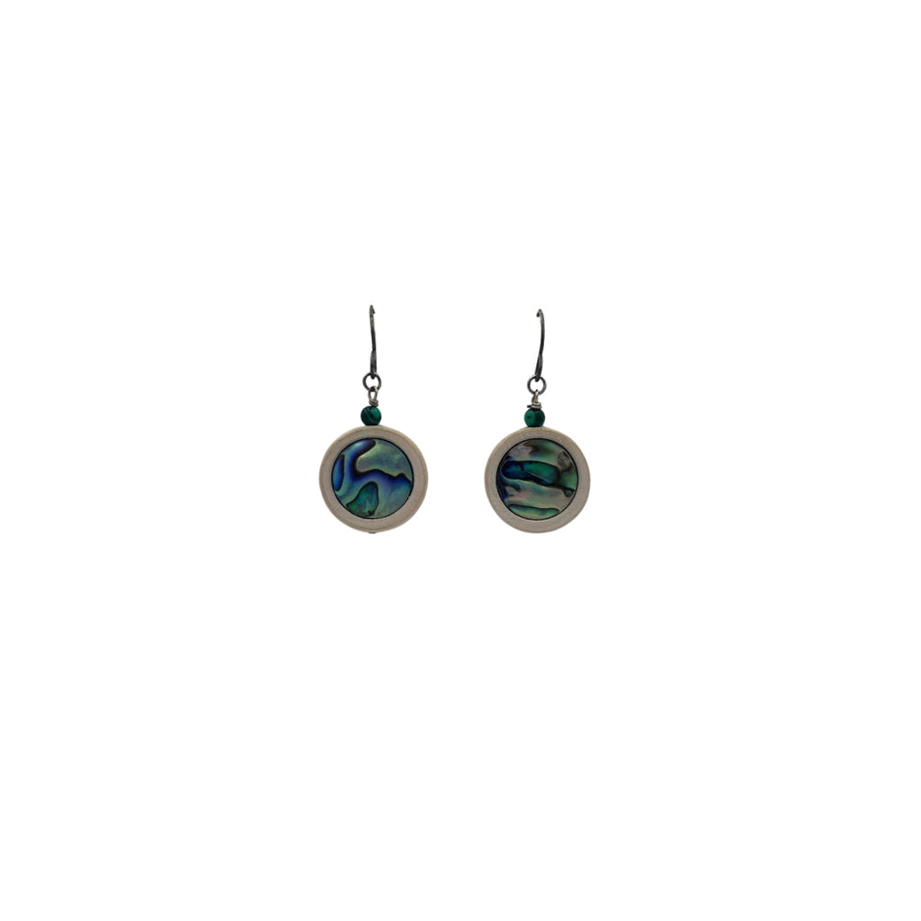 Devils Club Necklace & Earrings - Abalone & Malachite Phil Anderson