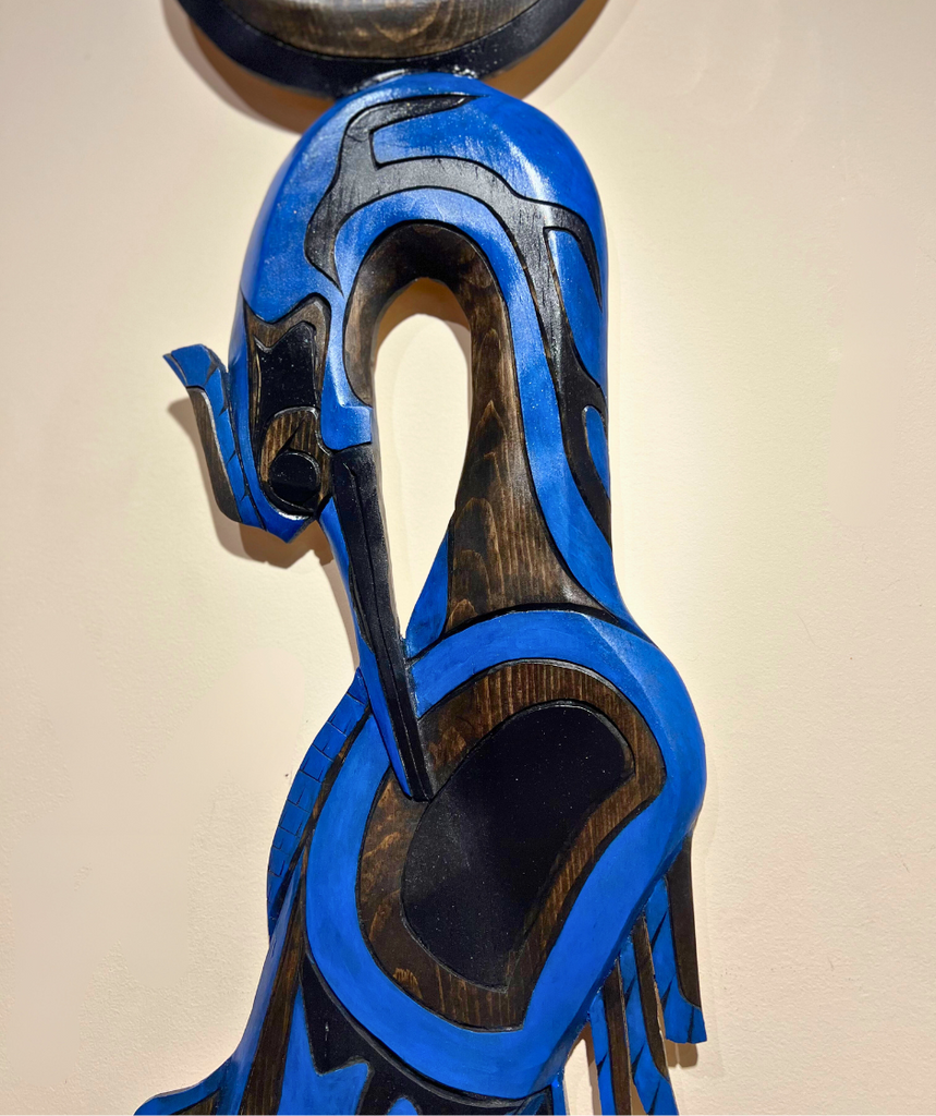 Plaque - Heron and Grandmother Moon Linda Jack