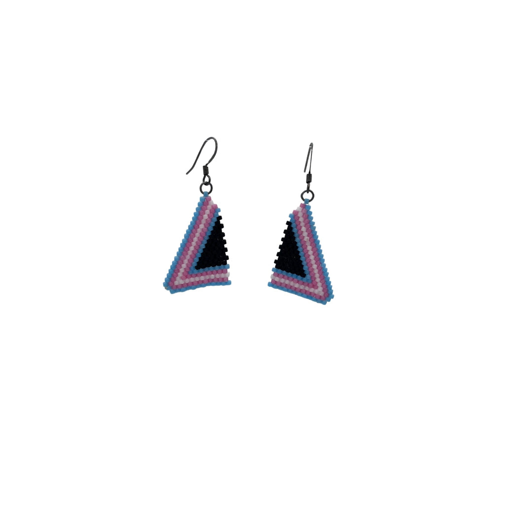 Earrings - Angled Pride (Beaded) Maxwagila'ogwa