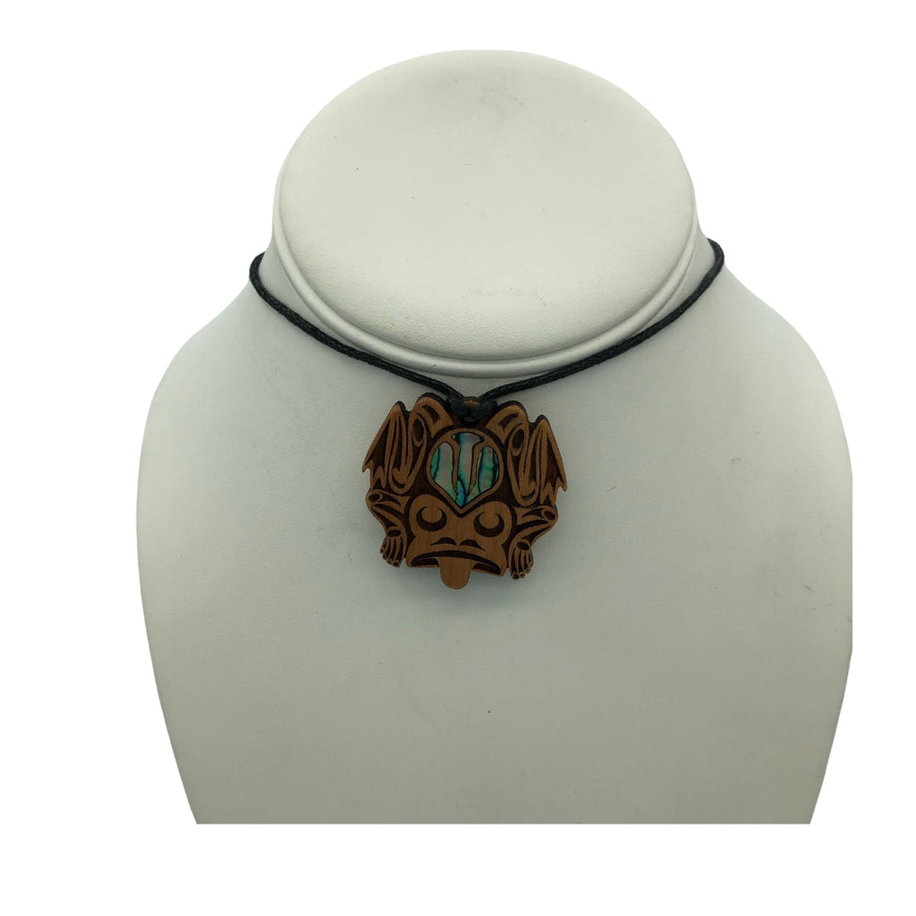 Wood Pendant with Abalone - Assorted Designs Various