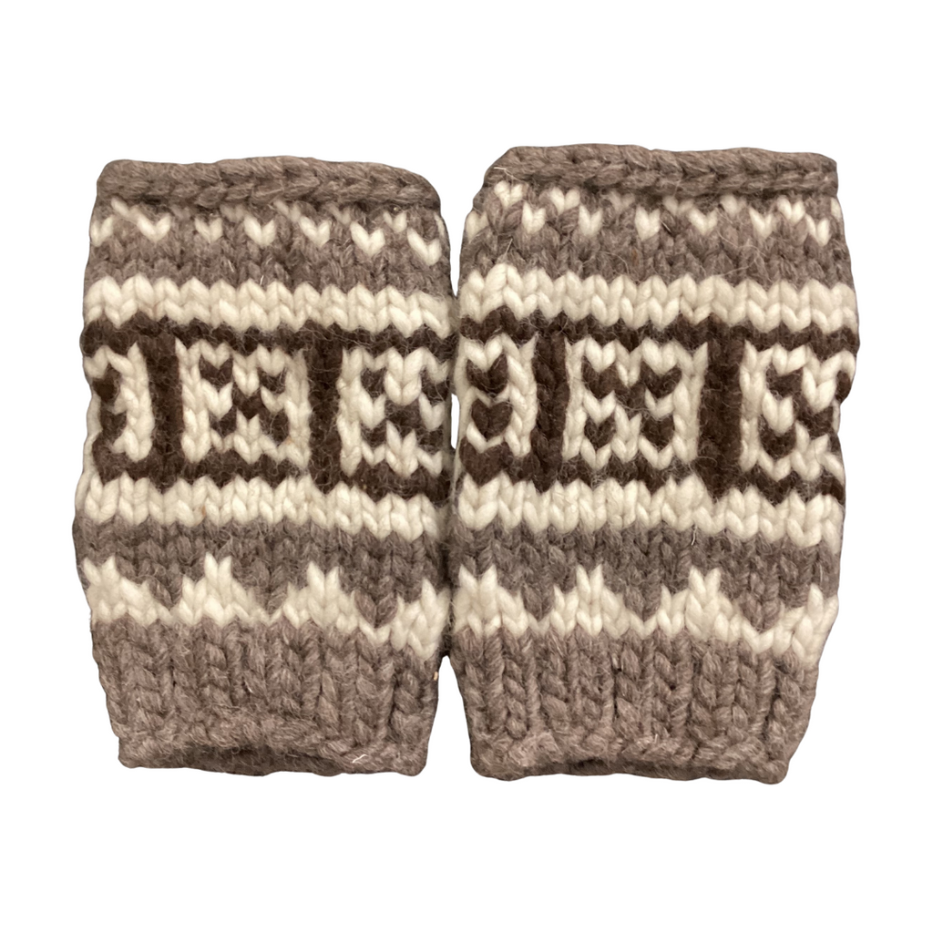 Cowichan Knit Fingerless Gloves - Joanne Peter Joanne Peter