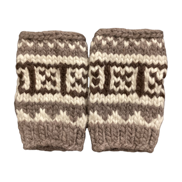 Cowichan Knit Fingerless Gloves - Joanne Peter Joanne Peter