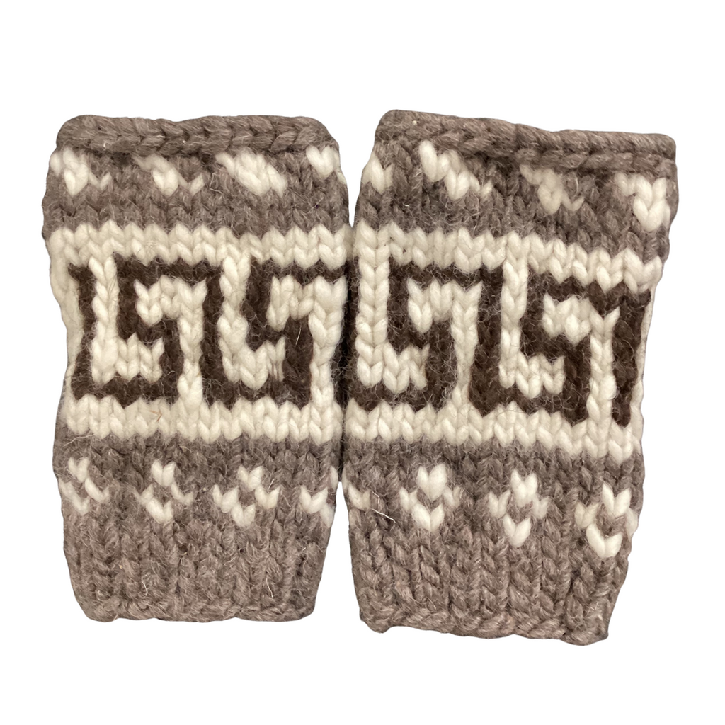 Cowichan Knit Fingerless Gloves - Joanne Peter Joanne Peter