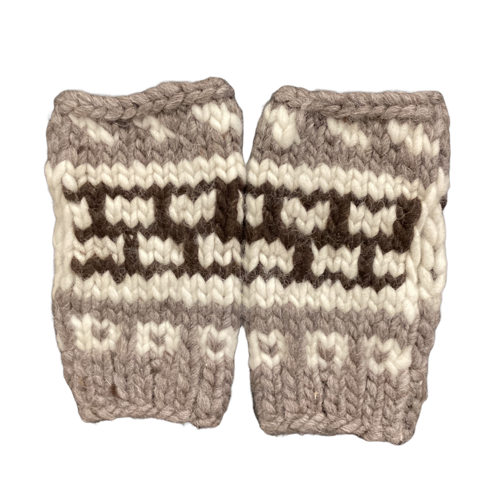 Cowichan Knit Fingerless Gloves - Joanne Peter Joanne Peter