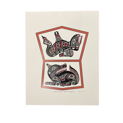 Digital Print - Killer Whale & Wolf Copper Peter Dawson