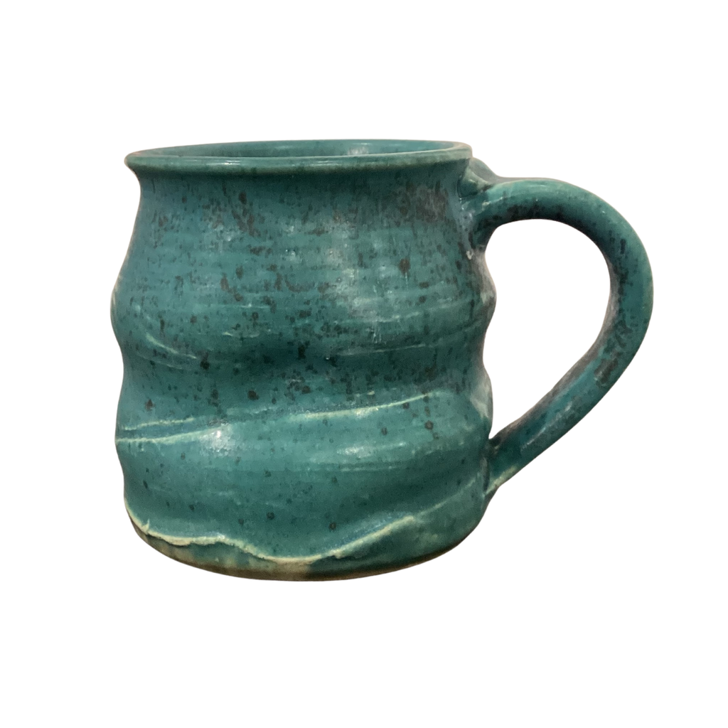 Ceramic Mug - Teal with handle Jenja McIntyre