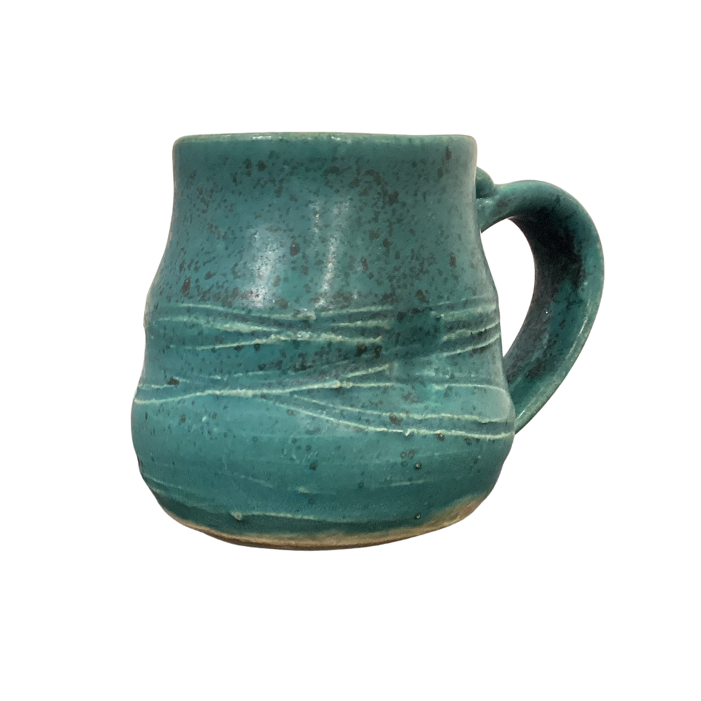 Ceramic Mug - Teal with handle Jenja McIntyre