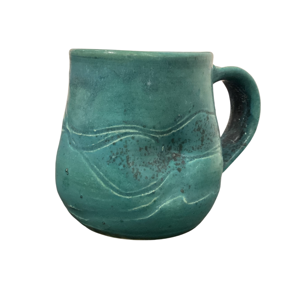 Ceramic Mug - Teal with handle Jenja McIntyre
