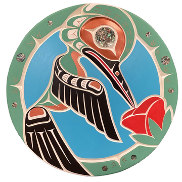 Plaque - Hummingbird and Rose Sandy Johnson