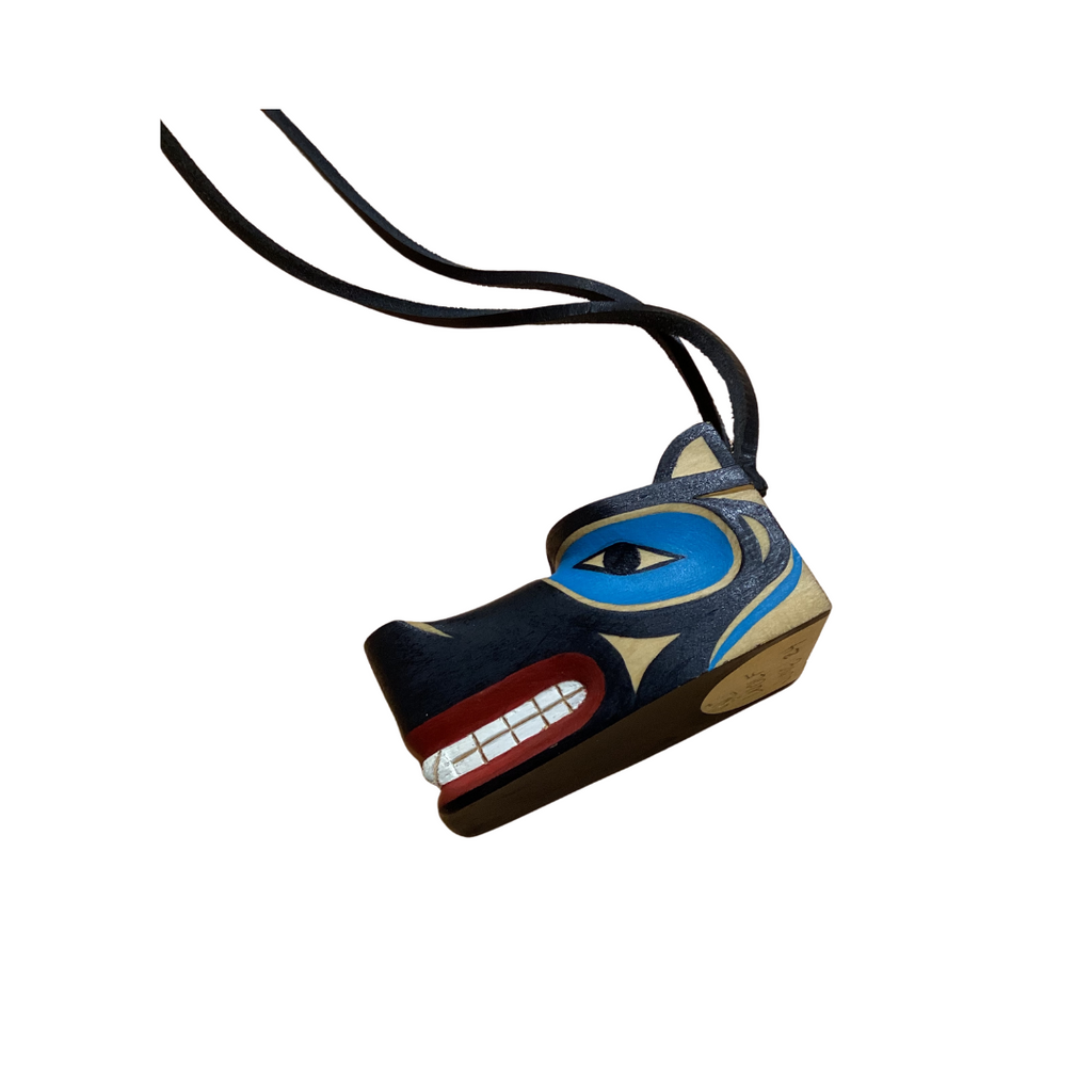 Carved Wolf Necklace Wilson George