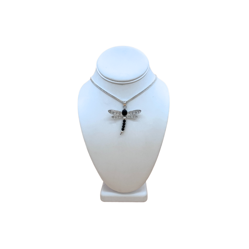Pendant - Dragonfly (Sterling Silver & Onyx) Chris Cook