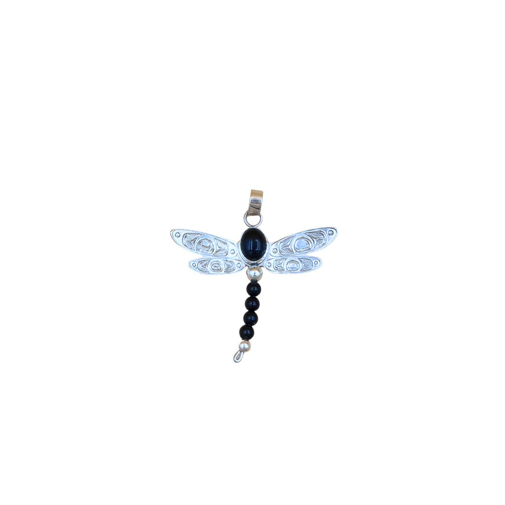 Pendant - Dragonfly (Sterling Silver & Onyx) Chris Cook
