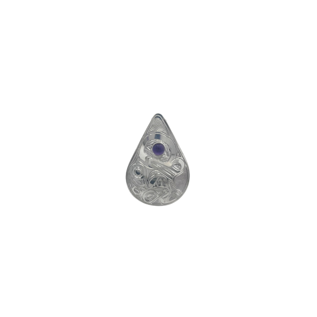 Pendant - Frog (Sterling Silver & Amethyst) Chris Cook
