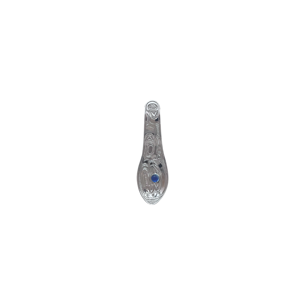 Pendant - Orca Spoon (Sterling Silver & Topaz) Chris Cook