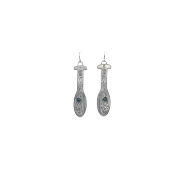 Earrings - Paddles (Sterling Silver & Abalone) Chris Cook