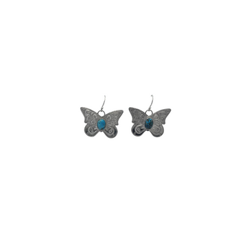 Earrings - Butterfly (Sterling Silver & Turquoise) Chris Cook