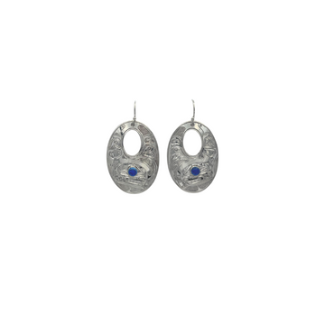 Earrings - Orca ( Sterling Silver & Topaz) Chris Cook
