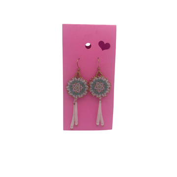 Earrings - Circles with Dentalium Mariah Andrews