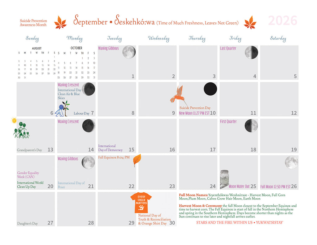 Good Mind 2026 Wall Calendar Dawn Iehstoseranón:nha