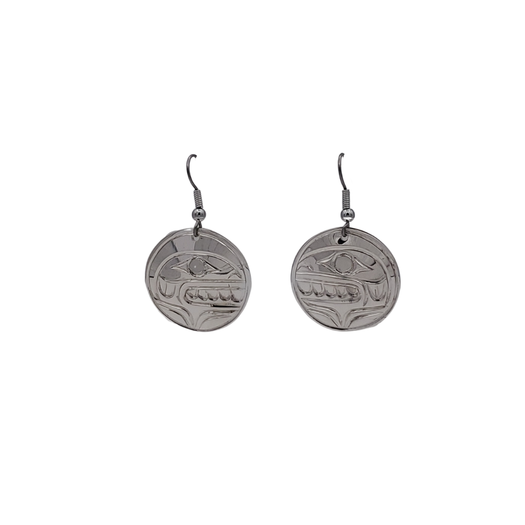 Round Earrings - Whale (Sterling Silver) Paddy Seaweed