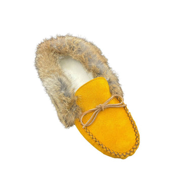 Men's Moccasins - Tan With Fur Bastien Industries