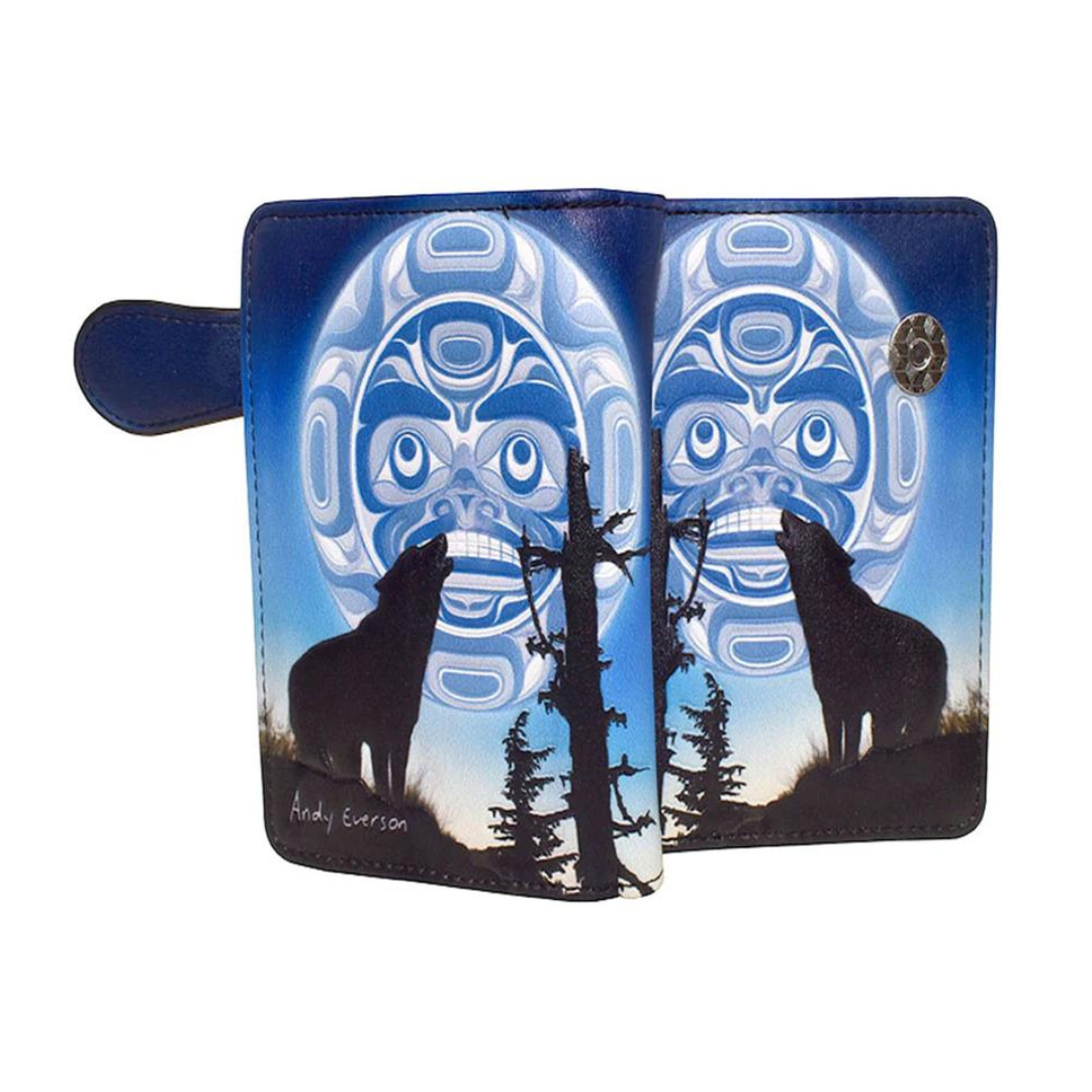 真作　Andy　Wallet　奇跡が起きるとき　神秘十字　凄いパワーを感じる絵画 Women's Wallets Assorted Andy Everson Hummingbird Orca Skull