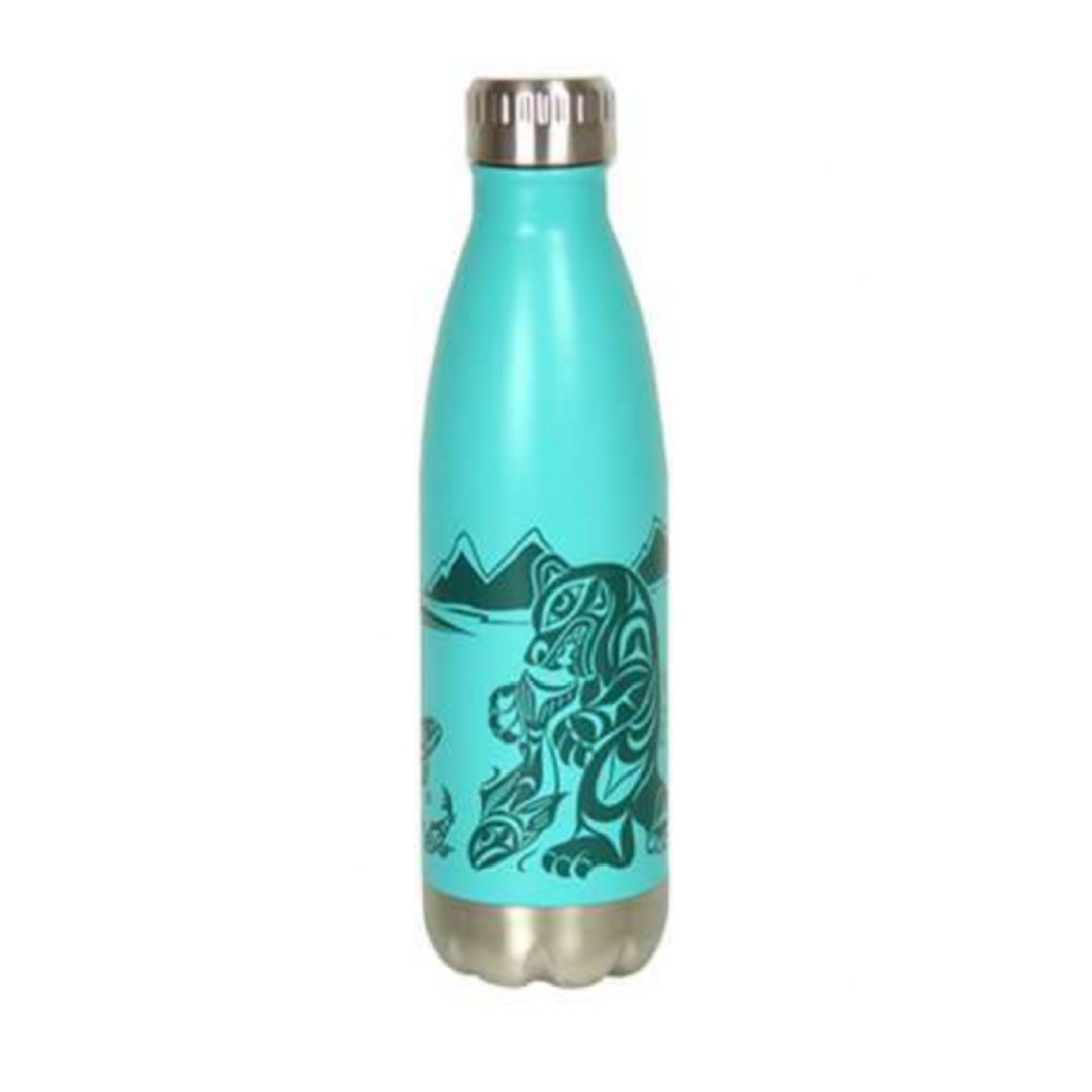 Native American Insulated Water Bottle - Whale (Turquoise) 16 oz - Pacific  Northwest Shop