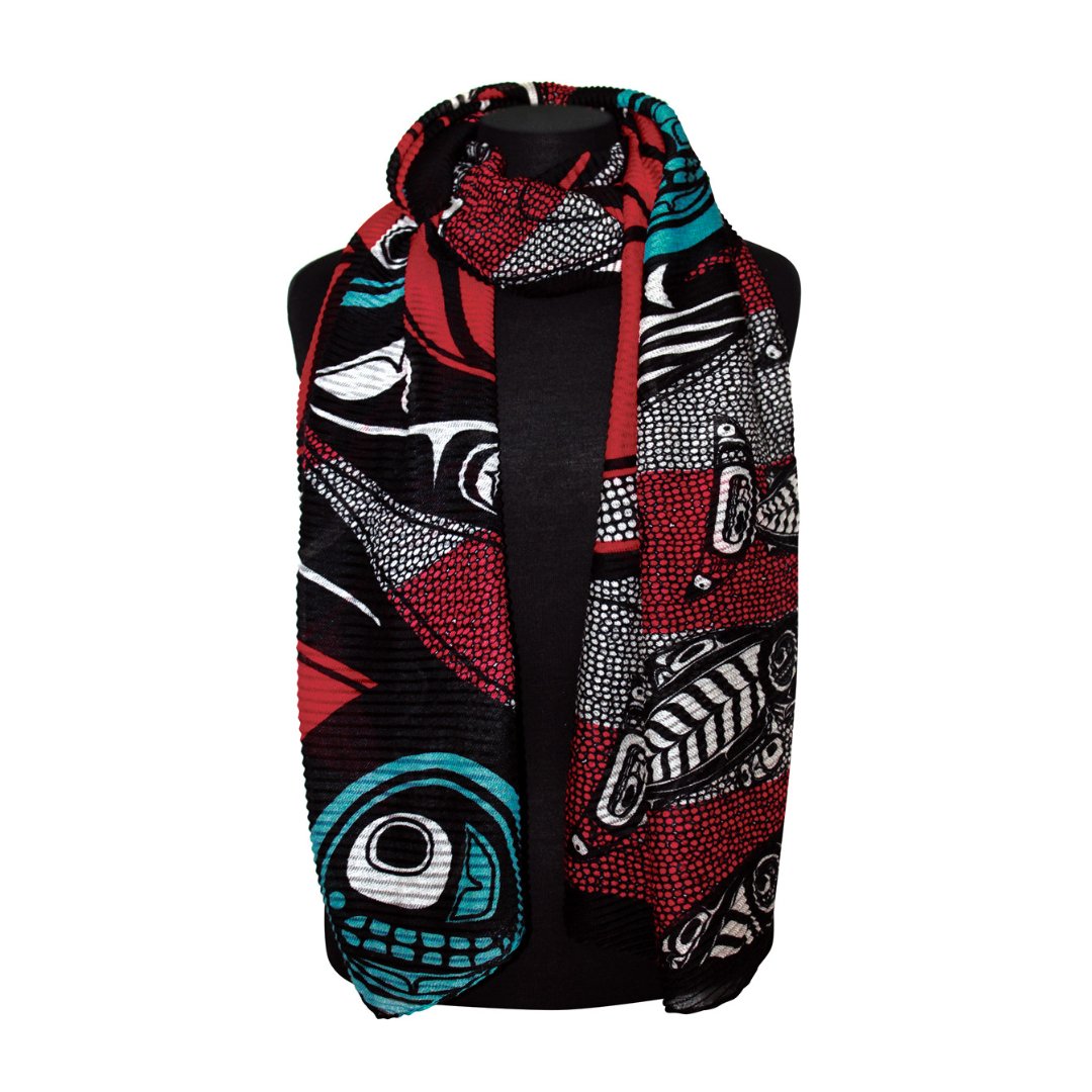 Native Eco Scarf Designed by indigenous artists recycled materials